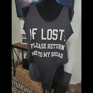 NWOT Black one piece bikini